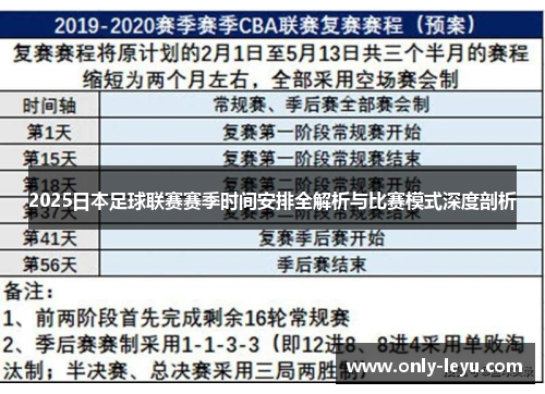 2025日本足球联赛赛季时间安排全解析与比赛模式深度剖析
